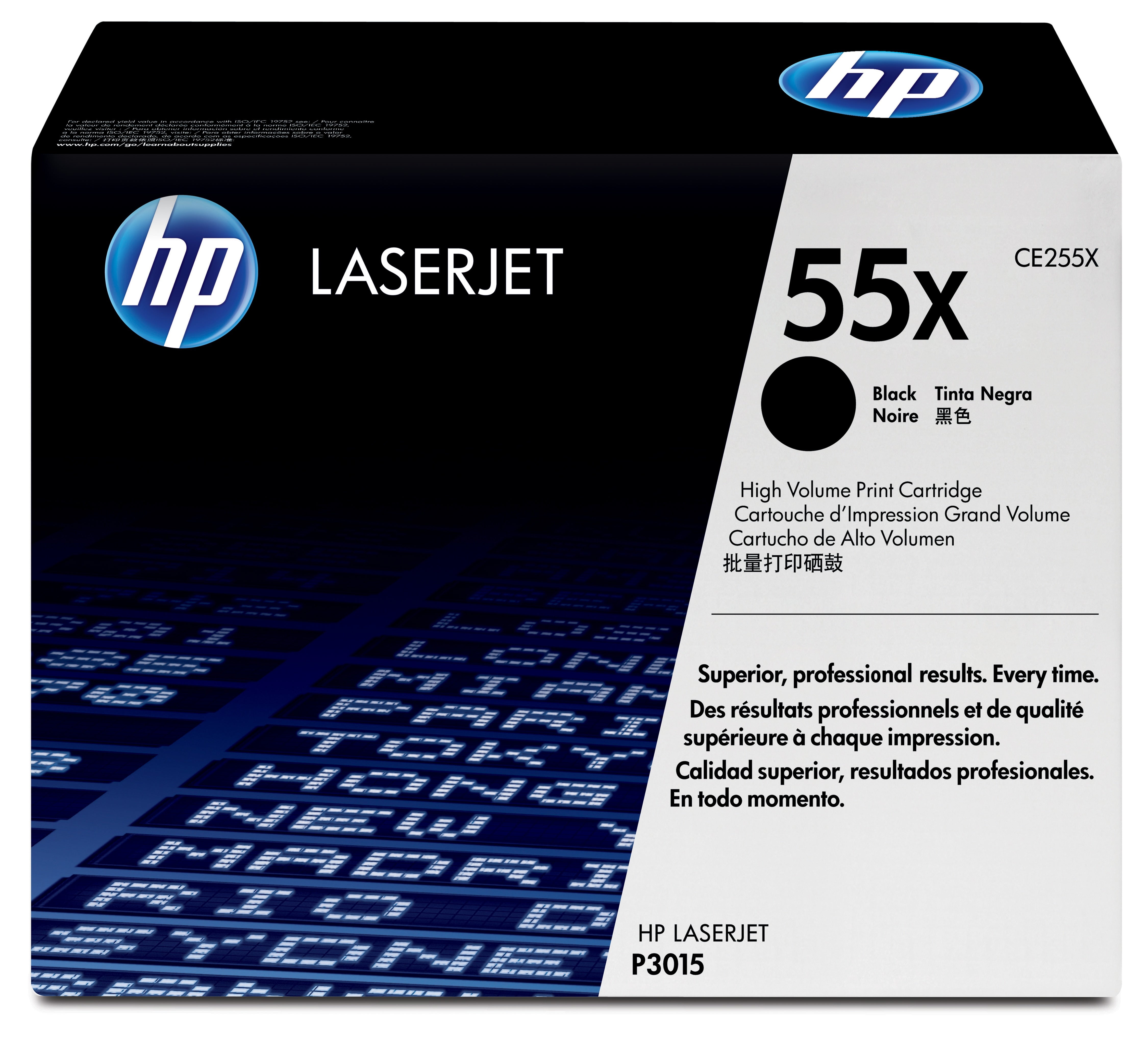 HP 55X High Yield Black Original LaserJet Toner Cartridge HP 55X High Yield Black Original LaserJet Toner Cartridge